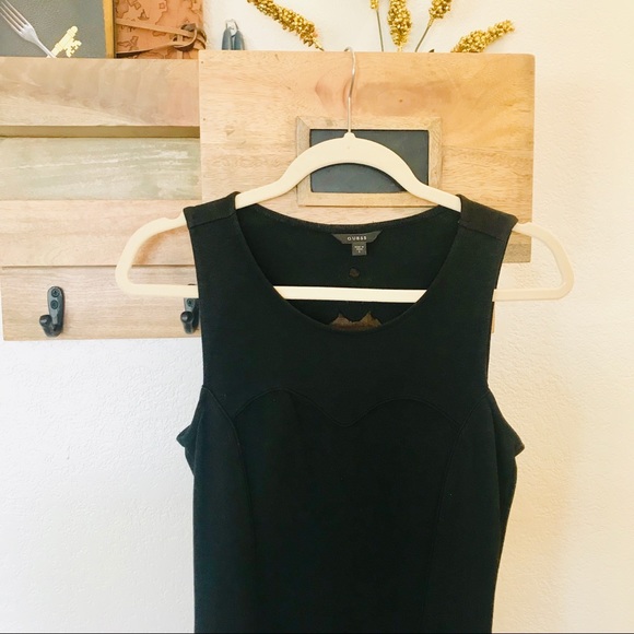 Guess bodycon dress with sheer embroidered back - Picture 2 of 7